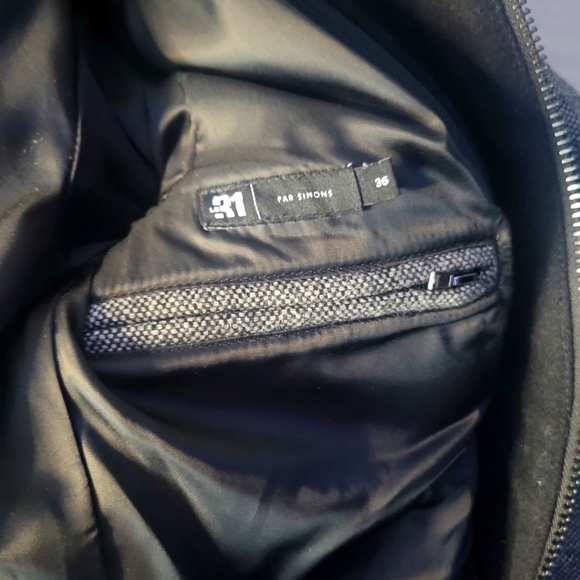 Double-collar semi-plain coat - Picture 5 of 9